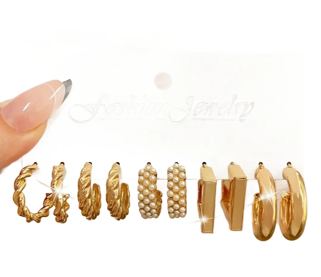 Korrean Ring Earrings Combo  1