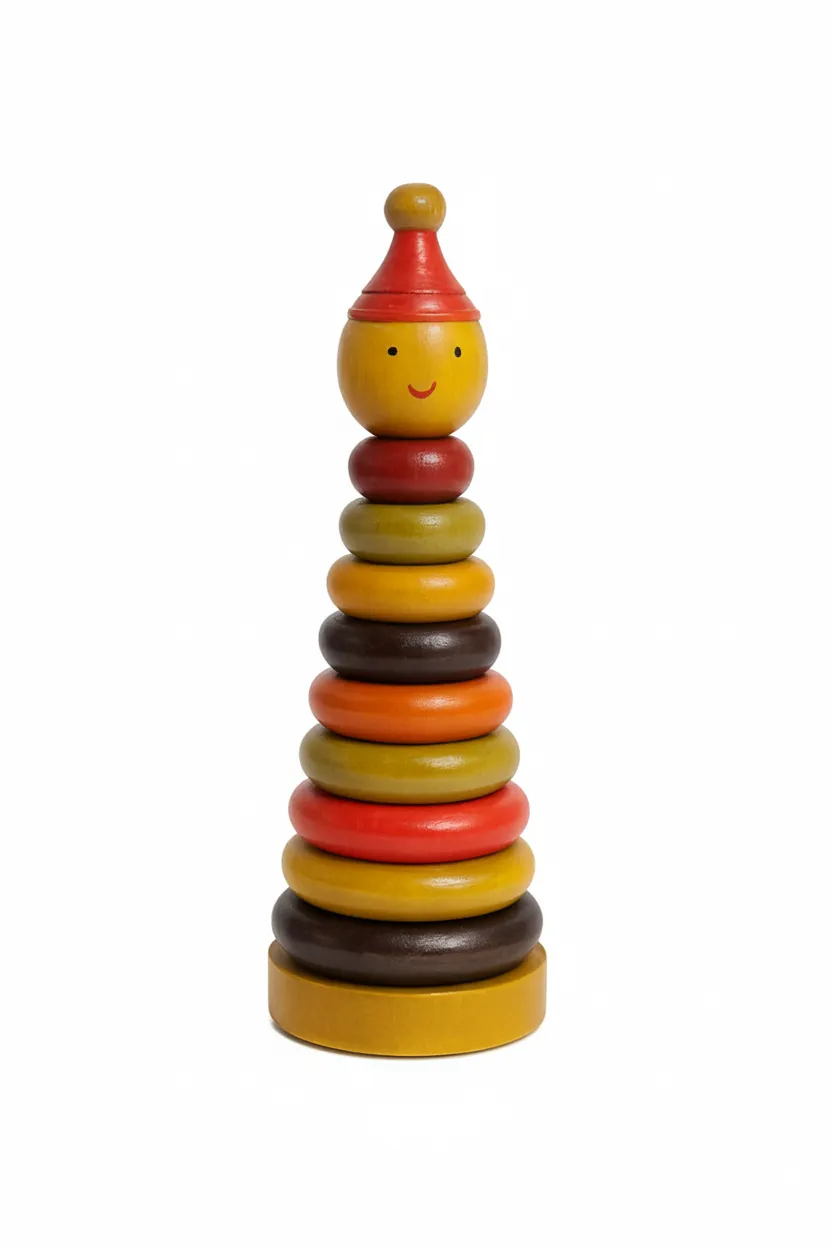 Premium Wooden Stacking Ring Toy